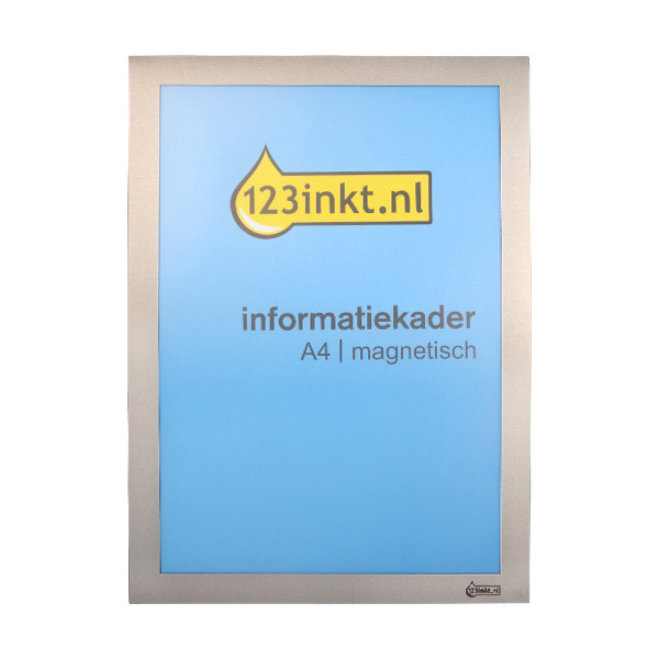 123inkt informatiekader A4 magnetisch zilver 498823C 301629 - 1