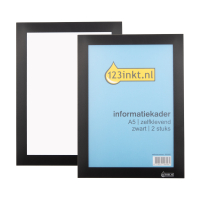 123inkt informatiekader A5 zelfklevend zwart (2 stuks) 487101C 301247