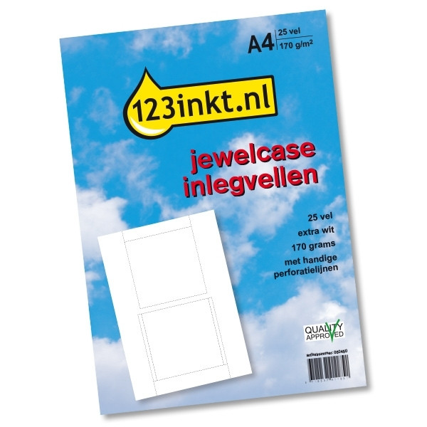 123inkt jewelcase-inlegvellen (25 vellen)  060450 - 1