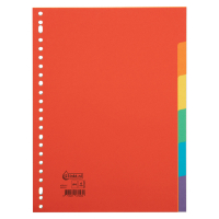 123inkt kartonnen tabbladen A4 gekleurd met 6 tabs (23-gaats) 300531