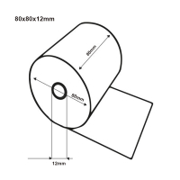 123inkt kassarol 80x80x12 thermisch wit 48 g/m² (5 stuks) 303620