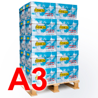 123inkt kopieerpapier 1 pallet 20 dozen van 2500 vellen A3 - 80 g/m² FSC® Mix Credit 5231139 A3PALLETPAPIERC 300647