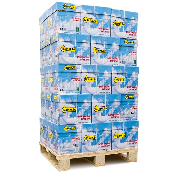 123inkt kopieerpapier 1 pallet 40 dozen van 2500 vellen A4 - 80 g/m² FSC® Mix Credit 390003 - 1