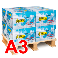 123inkt kopieerpapier mini pallet 8 dozen van 2500 vellen A3 - 80 g/m² FSC® Mix Credit