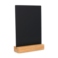 123inkt krijtbord tafelmodel A5 staand eikenhout 326406