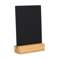 123inkt krijtbord tafelmodel A6 staand eikenhout 326407