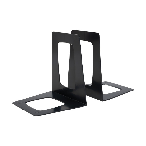 123inkt kunststof boekensteunen zwart 13,8 x 17,8 x 15,6 cm (2 stuks) 2648955990C 301209 - 2