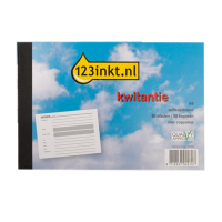 123inkt kwitantieboekje zelfkopiërend met copystop (2 x 50 vellen) 300090