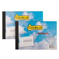123inkt kwitantieboekje zelfkopiërend met copystop (50 vellen) 300090