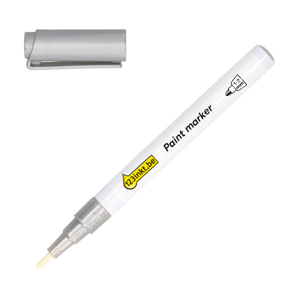 123inkt lakmarker zilver (1 - 2 mm rond) 302982 - 1