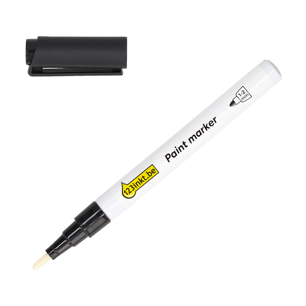 123inkt lakmarker zwart (1 - 2 mm rond) 302979 - 1