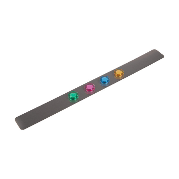 123inkt magnetische wandlijst RVS inclusief 4 magneten (50 x 5 cm) 6203002C 301912 - 1