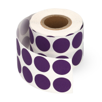 123inkt markeringspunten Ø 18 mm paars dubbele rij (1.000 etiketten op rol) 400728