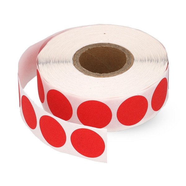 123inkt markeringspunten Ø 18 mm rood (1.000 etiketten op rol) 300800 - 1