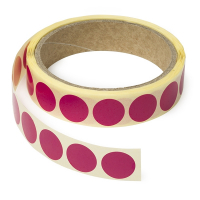 123inkt markeringspunten Ø 18 mm roze (1000 etiketten op rol)  300806