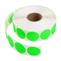 123inkt markeringspunten Ø 35 mm groen (2000 etiketten op rol) 89514 302334