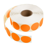 123inkt markeringspunten Ø 35 mm oranje (2000 etiketten op rol) 89511 302336