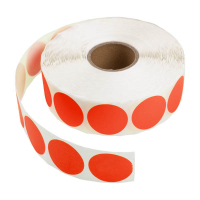 123inkt markeringspunten Ø 35 mm rood (1000 etiketten op rol) 302990