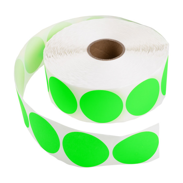 123inkt markeringspunten Ø 50 mm groen (2000 etiketten op rol) 89524 302339 - 1