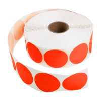 123inkt markeringspunten Ø 50 mm rood (2000 etiketten op rol) 89523 302338