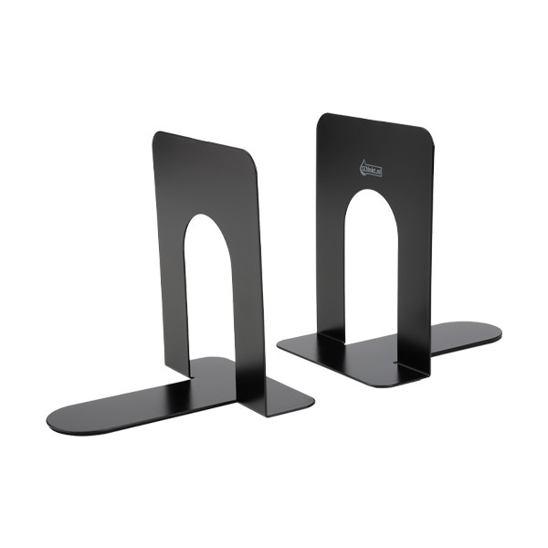 123inkt metalen boekensteun 15,2 x 14,5 x 12 cm zwart (2 stuks) 3506290C 301315 - 2