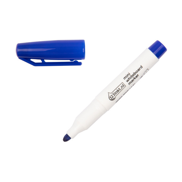 123inkt mini whiteboardmarker blauw (1 mm rond) 4-366003C 390570 - 1