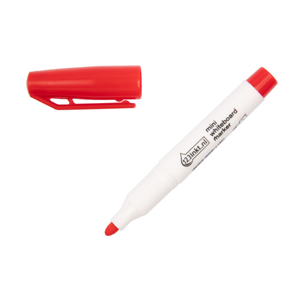 123inkt mini whiteboardmarker rood (1 mm rond) 4-366002C 390568 - 1