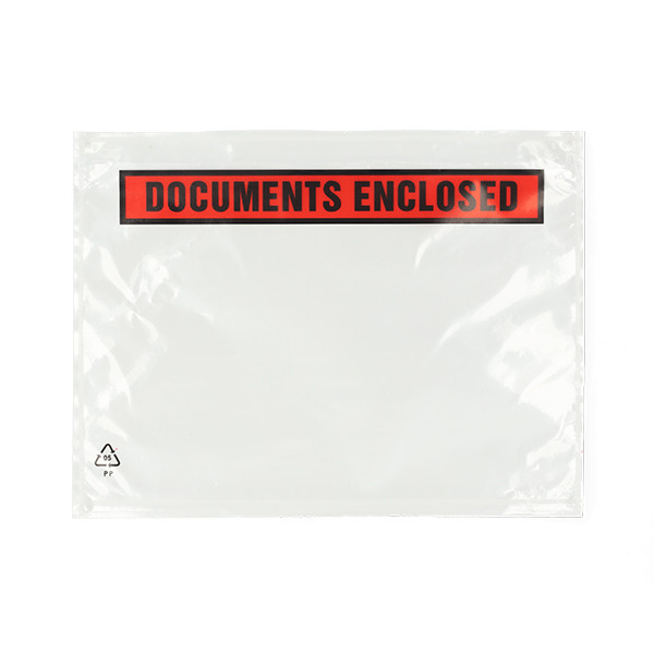 123inkt paklijst envelop documents enclosed 225 x 165 mm - A5 zelfklevend (1000 stuks) 300774 - 1