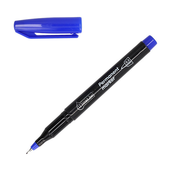123inkt permanent marker blauw ultra fine (0,3 mm rond) 302960 - 1