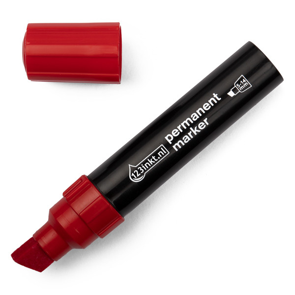123inkt permanent marker rood (5 - 14 mm schuin) 4-850002C 300839 - 1