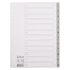 123inkt plastic tabbladen A4 grijs met 12 tabs 1-12 (23-gaats)