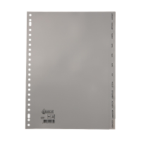 123inkt plastic tabbladen A4 grijs met 12 tabs maanden (23-gaats) G412JC 301627