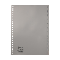 123inkt plastic tabbladen A4 grijs met 12 tabs maanden (23-gaats) G412JC G412JMC 301627