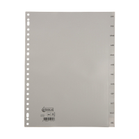 123inkt plastic tabbladen A4 grijs met 12 tabs maanden (23-gaats) G412JMC 301535