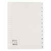 123inkt plastic tabbladen A4 wit met 12 tabs 1-12 (23-gaats) 100153C 300522