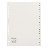 123inkt plastic tabbladen A4 wit met 20 tabs A-Z (23-gaats) 100144C 300523