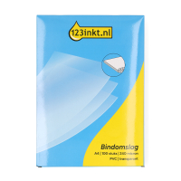 123inkt pvc bindomslag 240 micron transparant A4 (100 stuks) 303183