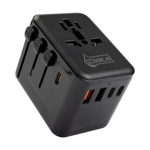 123inkt reisadapter/oplader 35W met 2 USB-A + 3 USB-C  390043 - 1