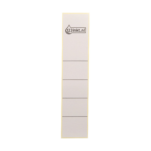 123inkt rugetiketten 39 x 191 mm zelfklevend smal grijs (10 stuks) 301659 - 1