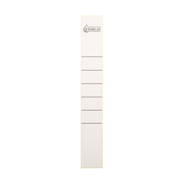 123inkt rugetiketten 39 x 285 mm zelfklevend smal wit (10 stuks) 301660 - 1