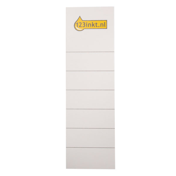 123inkt rugetiketten 56 x 186 mm insteek breed wit (10 stuks) 300514 - 1