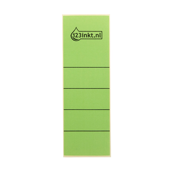 123inkt rugetiketten 61 x 191 mm zelfklevend breed groen (10 stuks) 301657 - 1