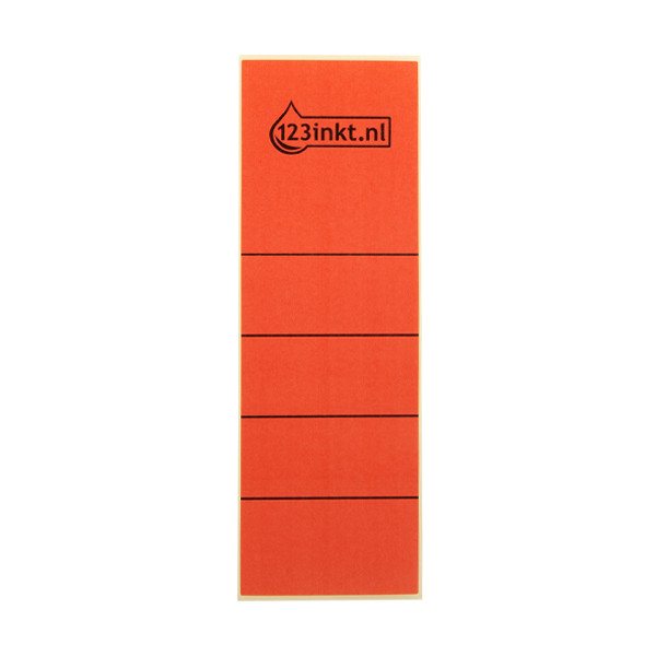123inkt rugetiketten 61 x 191 mm zelfklevend breed rood (10 stuks) 301658 - 1