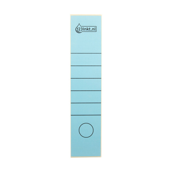 123inkt rugetiketten 61 x 285 mm zelfklevend breed blauw (10 stuks) 301649 - 1