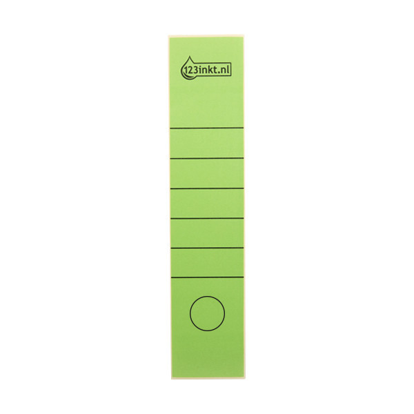 123inkt rugetiketten 61 x 285 mm zelfklevend breed groen (10 stuks) 301651 - 1