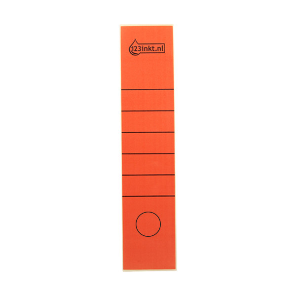 123inkt rugetiketten 61 x 285 mm zelfklevend breed rood (10 stuks) 301652 - 1