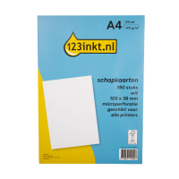123inkt schaplabels wit 105 x 38 mm (350 stuks) C32258-25C 301973