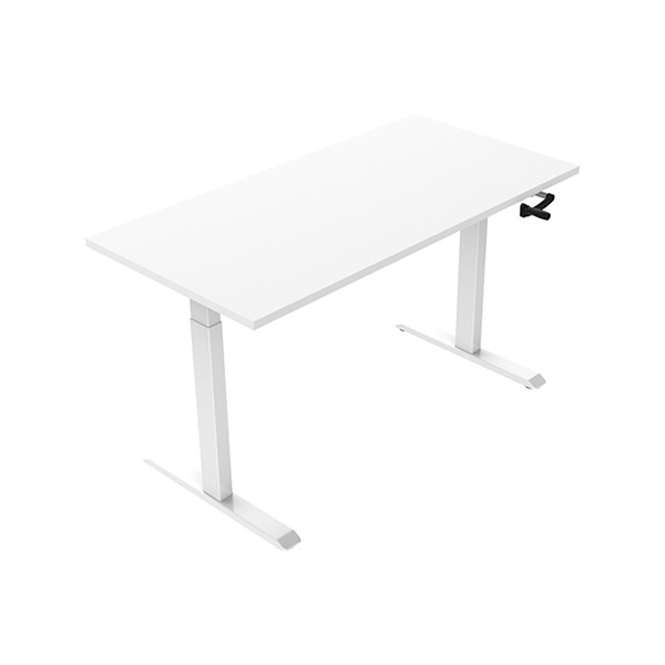 123inkt slinger zit-sta bureau wit onderstel wit blad 140 x 80 cm  302598 - 2
