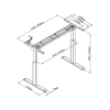 123inkt slinger zit-sta bureau zwart onderstel naturel blad 160 x 80 cm  302605 - 4