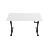 123inkt slinger zit-sta bureau zwart onderstel wit blad 160 x 80 cm  302602